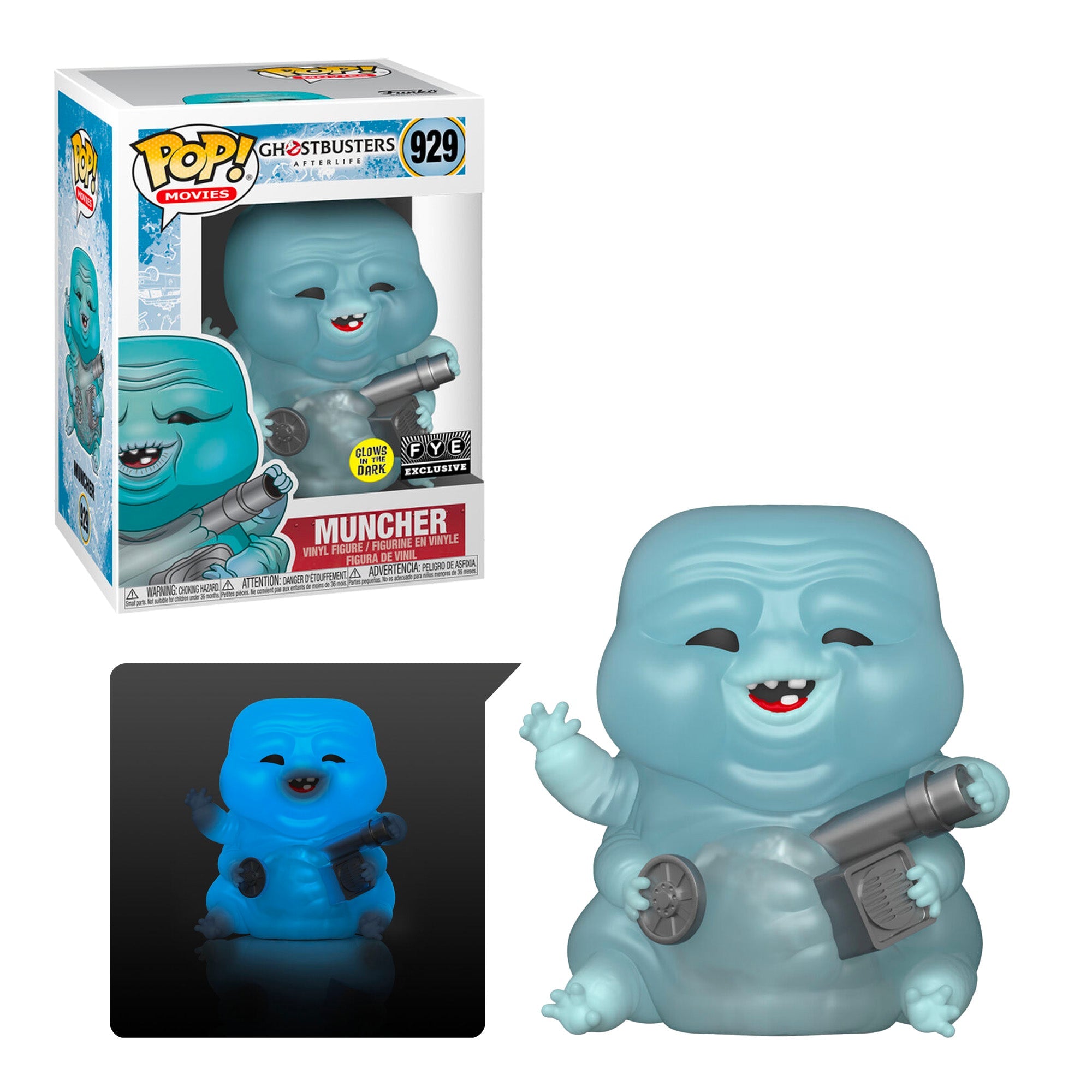 Funko Pop Ghostbusters Afterlife Muncher Glow FYE Exclusive 929 boxed