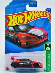 Hot Wheels Red Nissan Leaf Nismo RC_02 Nissan Intelligent Mobility (Our card does not say "Guranteed For Life")