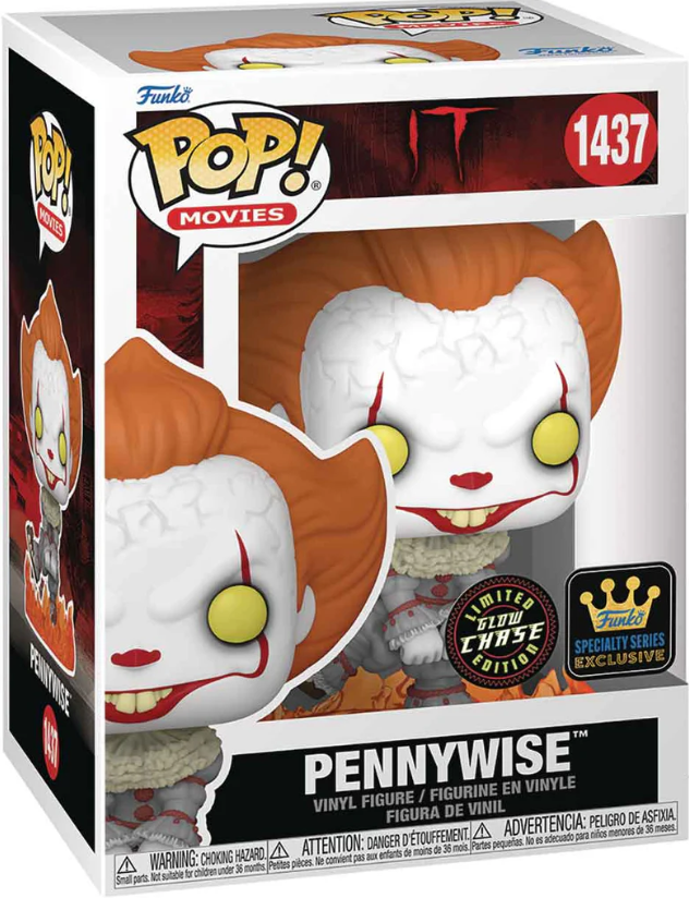 CHASE EXCLUSIVE GLOW Dancing Pennywise Funko Pop #1437 Stephen King's IT Movies