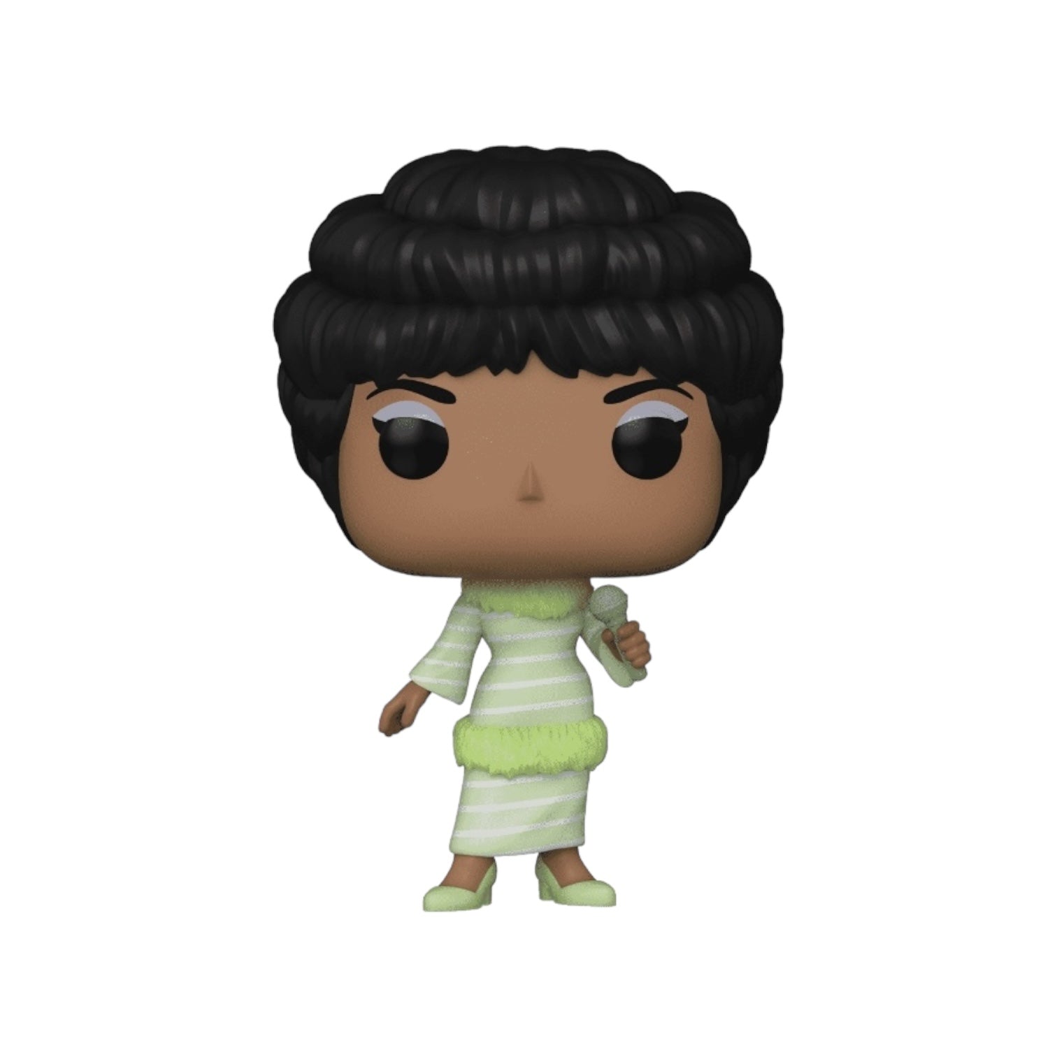 Boxed Funko Pop Rocks Aretha Franklin in green dress number 365