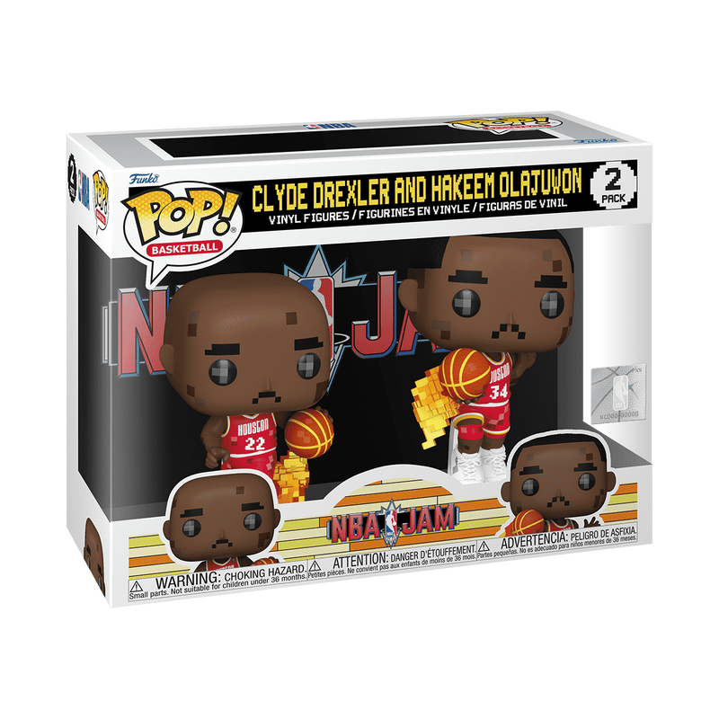 Funko Pop! NBA JAM: Clyde Drexler and Hakeem Olajuwon (2-Pack)