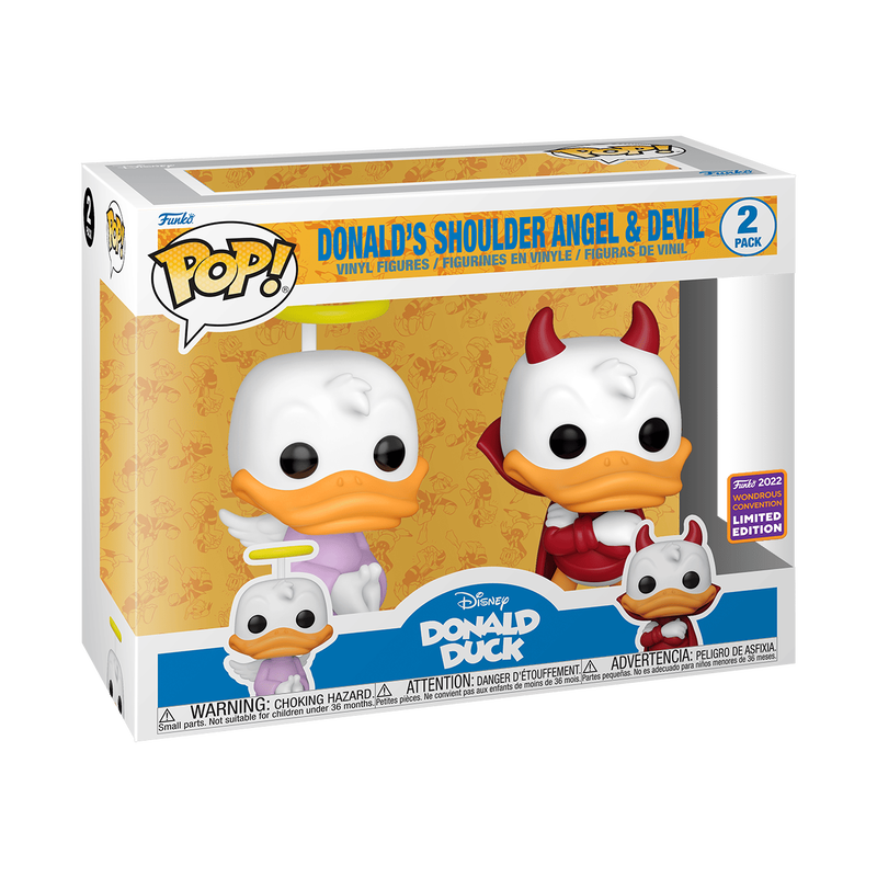 Funko Pop! Donald's Shoulder Angel & Devil (2 Pack) [2022 Wondrous Convention]