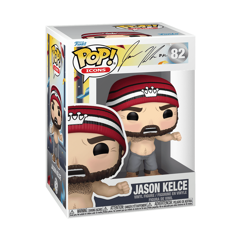 Funko Pop! Jason Kelce #82 (comes pre-packaged in a UV Premium Plastic Pop! Protector.)
