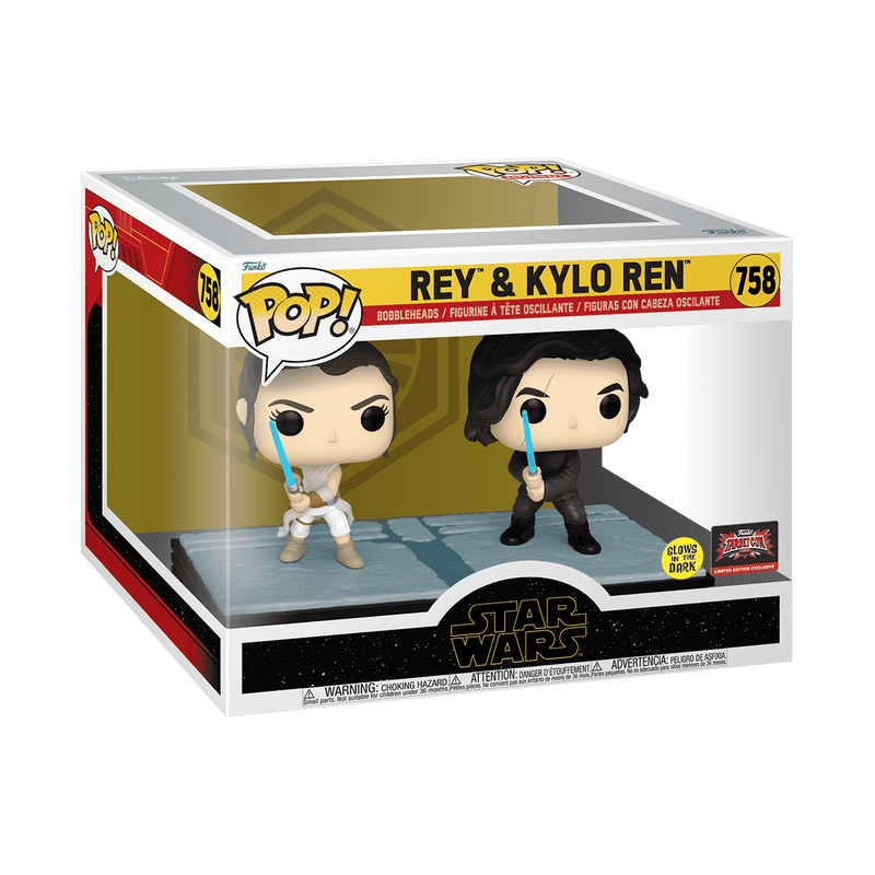 Funko Pop! Rey & Kylo Ren (Glows in the Dark) #758