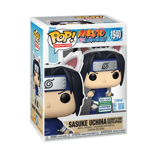 Funko Pop! Naruto Shippuden: Sasuke Uchiha (Sasuke's Paw Encyclopedia) [2025 Wondrous Convention] #1940