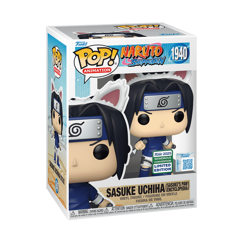Funko Pop! Naruto Shippuden: Sasuke Uchiha (Sasuke's Paw Encyclopedia) [2025 Wondrous Convention] #1940
