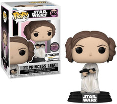 Boxed Funko Pop Star Wars Princess Leia Power of the Galaxy Amazon Exclusive number 565