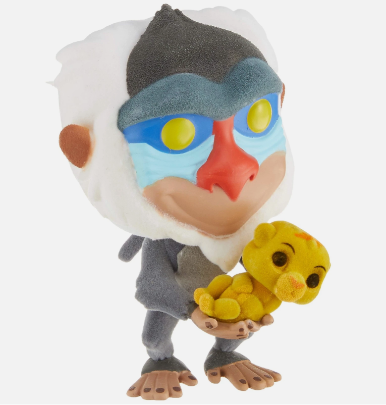 Funko Pop! DISNEY: Rafiki with Baby Simba [Flocked] #301 [Entertainment Earth]