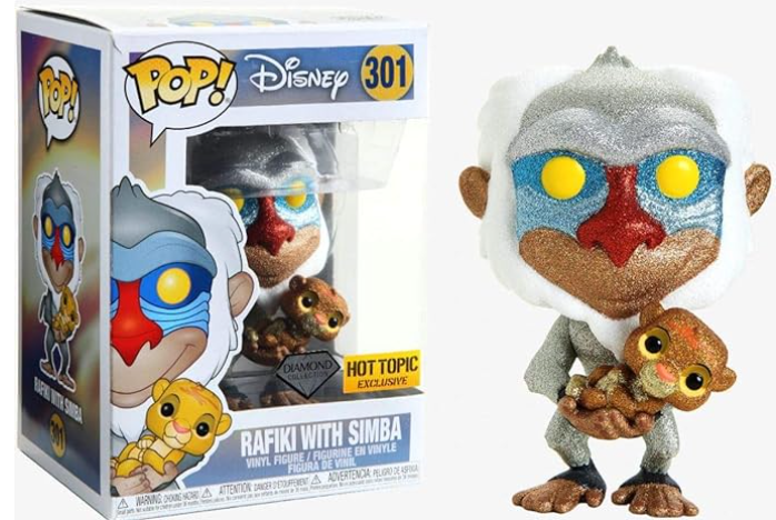 Funko POP! Diamond Collection - Disney [#301] - Rafiki with Simba - Hot Topic Exclusive!