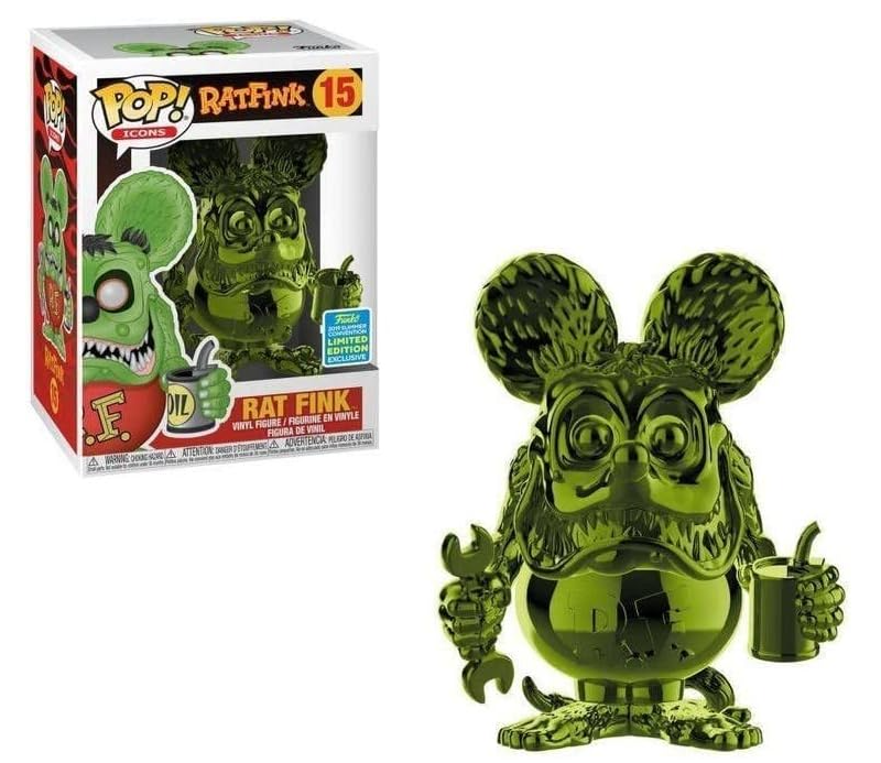 POP Funko Ratfink 15 Rat Fink Green Chrome Convention 2019