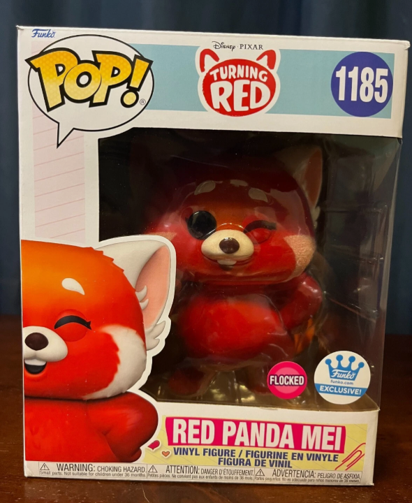 FUNKO POP! Turning Red: Flocked Red Panda Mei #1185 Exclusive Flocked
