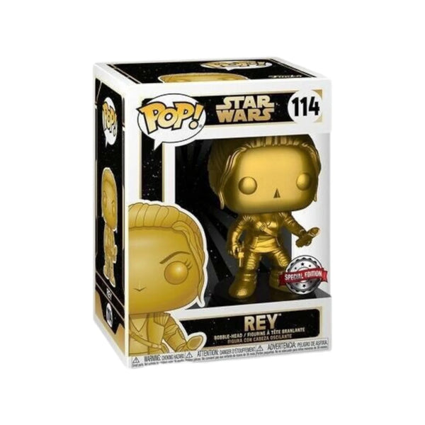 Funko Pop! Star Wars: Rey (Metallic Gold) (Special Edition) #114