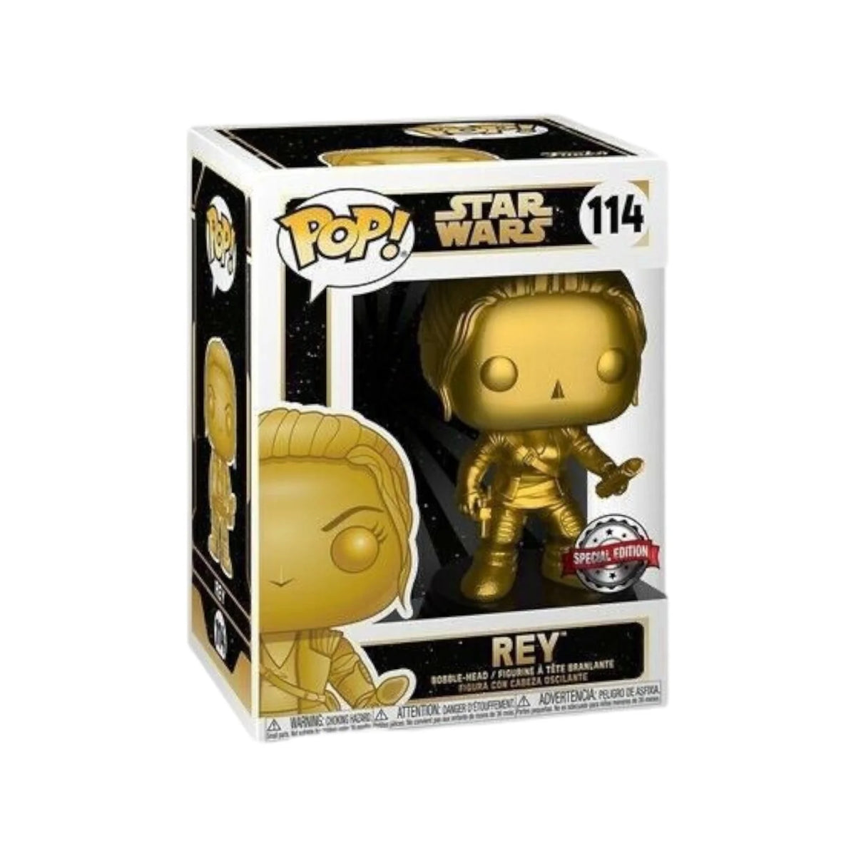 Funko Pop! Star Wars: Rey (Metallic Gold) (Special Edition) #114