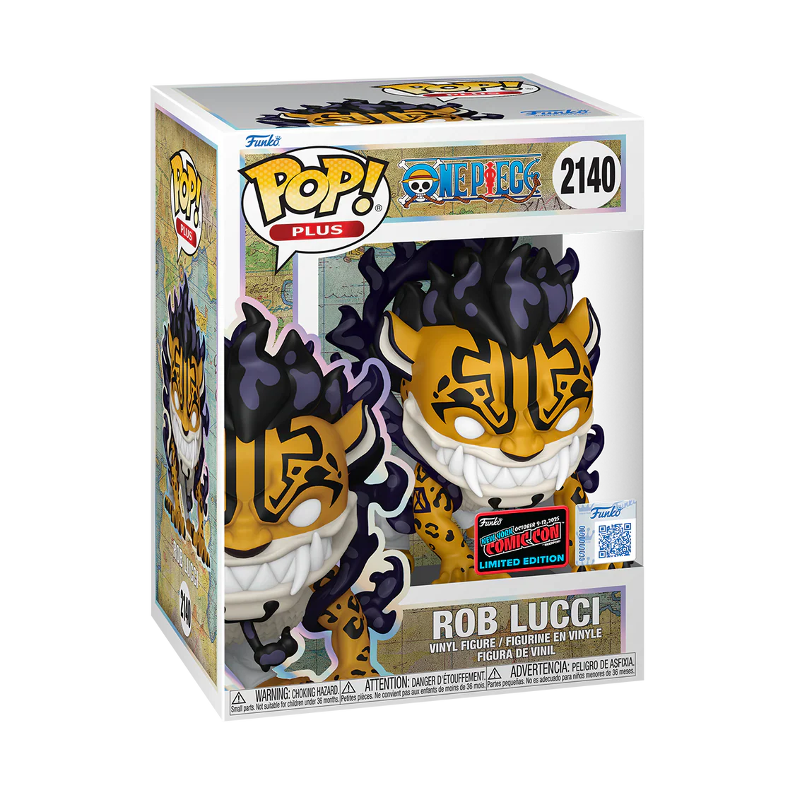 Funko Pop! One Piece: Rob Lucci (2025 NYC Comic Con) #2140 [PopShield Armor Premium Hard Protector Included]