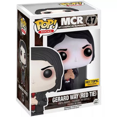 Boxed Funko Pop Rocks Gerard Way Red Tie Hot Topic Exclusive number 47