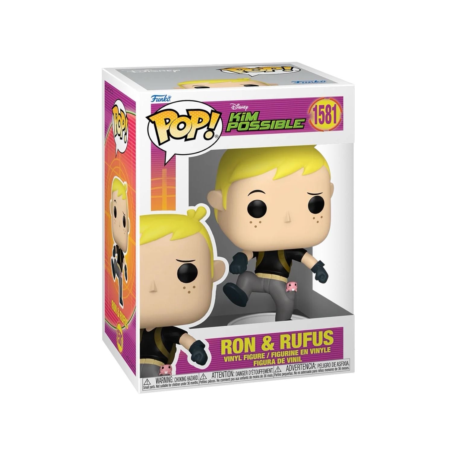 Funko Pop! Kim Possible Ron and Rufus #1581 boxed figure