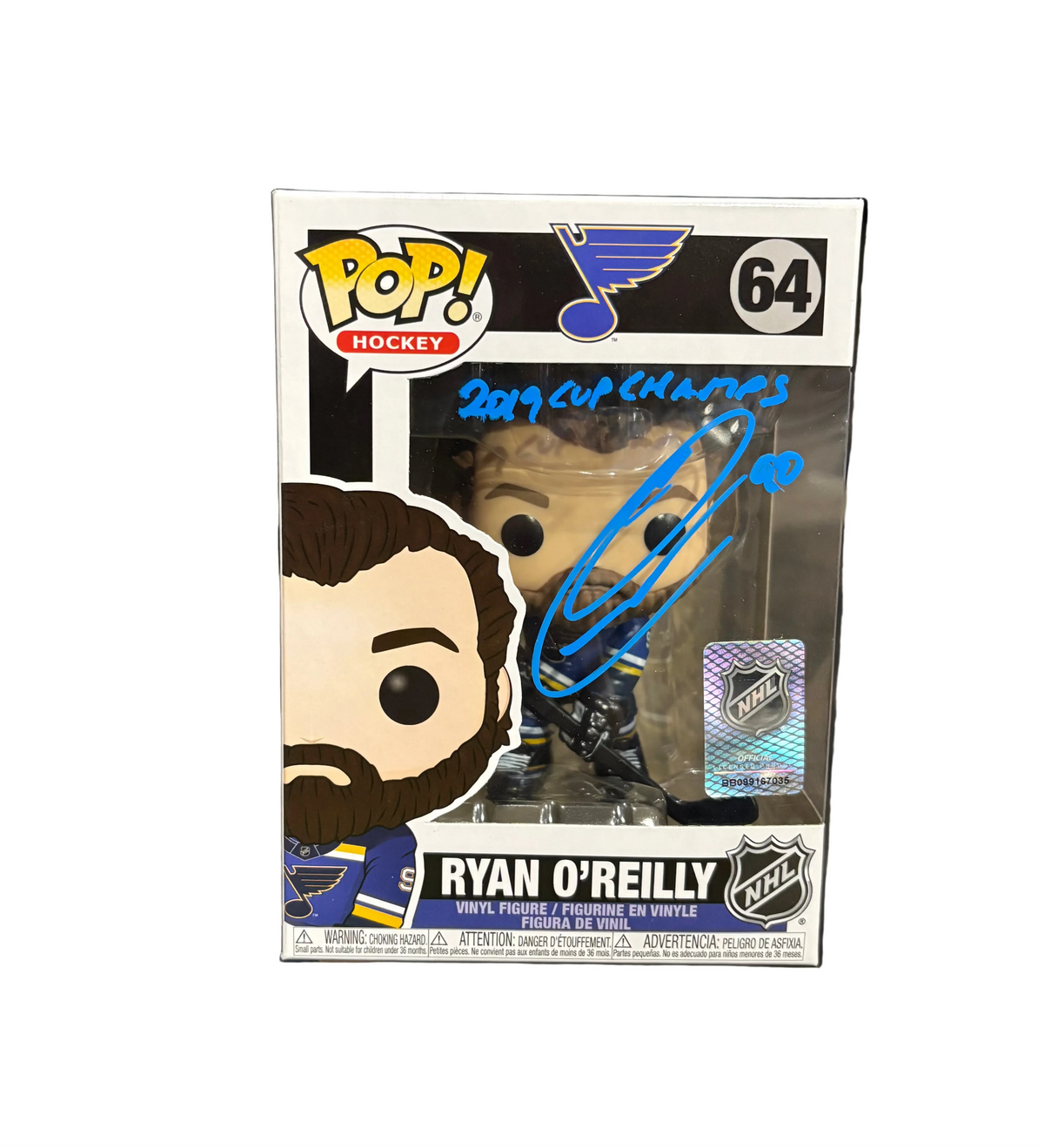 Funko Pop! St. Louis Blues: Ryan O'Reilly (Signed by Ryan O'Reilly - COA) #64