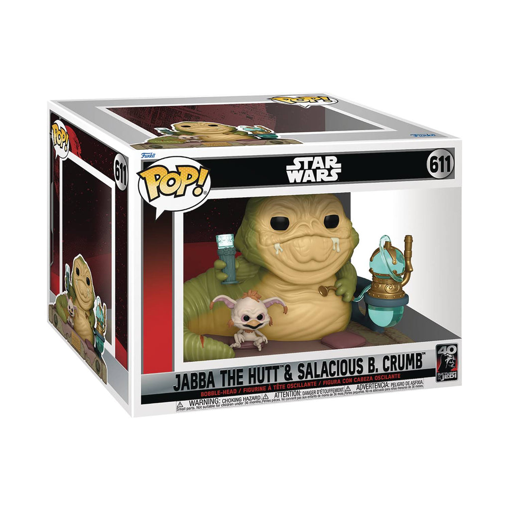 Funko Pop Star Wars Jabba the Hutt and Salacious B. Crumb number 611 boxed