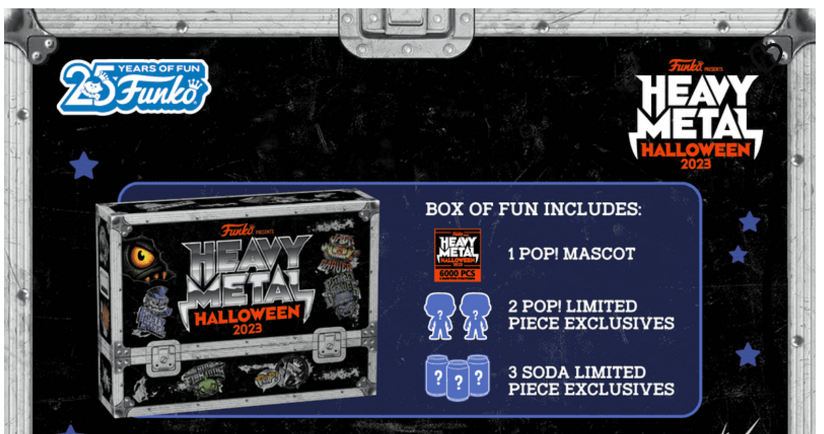 Funko Pop! Heavy Metal Halloween 2023 Complete Box Set