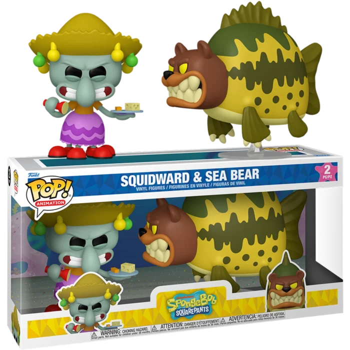 Funko Pop! SpongeBob SquarePants: Squidward & Sea Bear 2-Pack