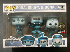 Funko Pop! Sora, Goofy, & Donald (Glow Chase) [GameStop Exclusive] 3-Pack