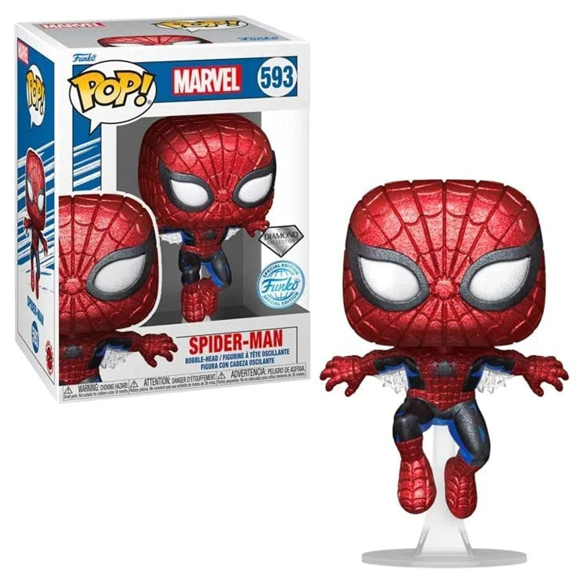 Funko Pop! Marvel: Spider-Man (Diamond Collection) [Special Edition] #593