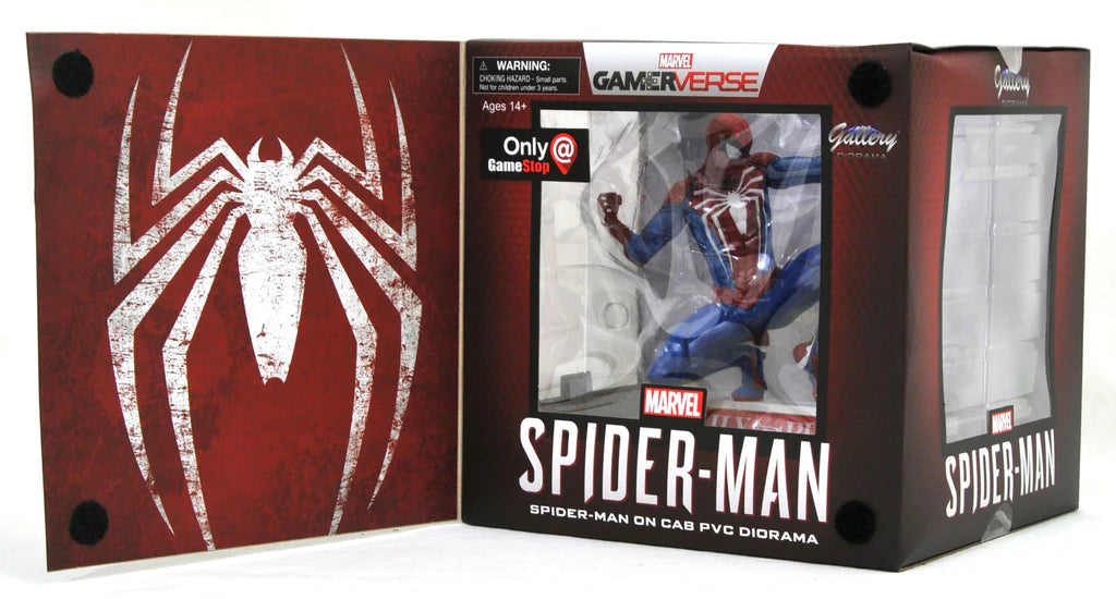 Diamond Select Toys: Marvel GamerVerse Spider-Man On Cab Pvc Diorama (GameStop Exclusive) [minor box damage]