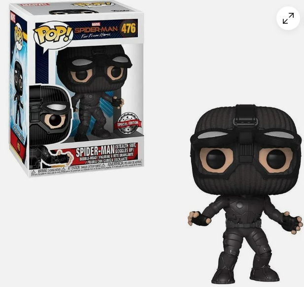 Funko Pop! Marvel Spider-Man In Stealth Suit and Goggles Up Vinyl Figure #476