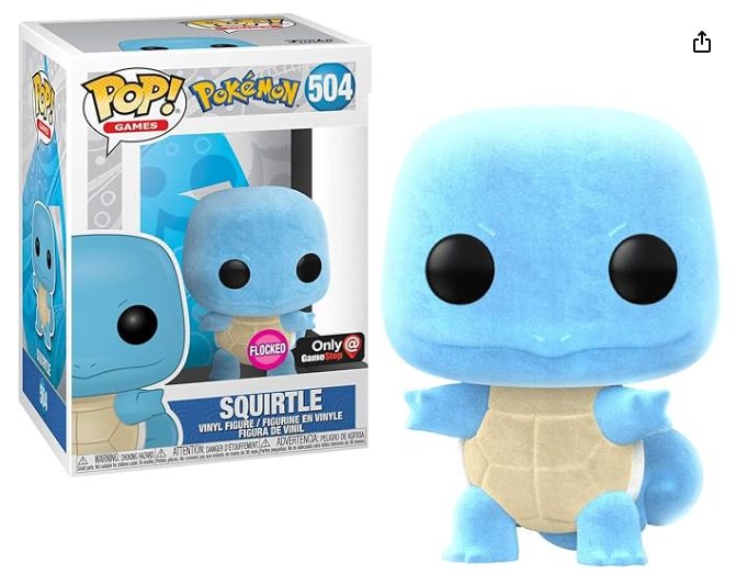 Funko POP! Games: Pokemon - Squirtle [Flocked] #504 Exclusive
