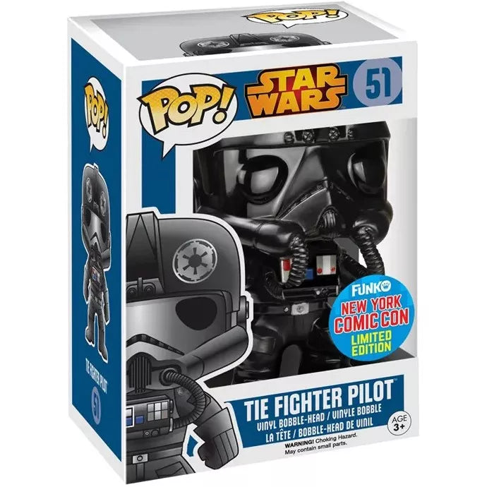 Funko Pop! Star Wars: TIE Fighter Pilot (2015 New York Comic Con) #51 (Chrome) (Box Slightly Damage)