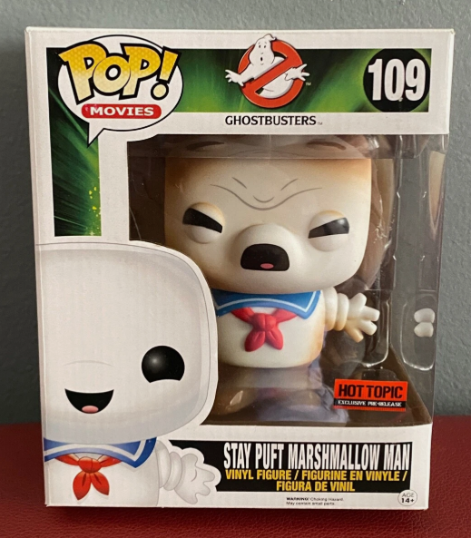 FUNKO POP! GHOSTBUSTERS STAY PUFT MARSHMALLOW # 109 HOT TOPIC Exclusive