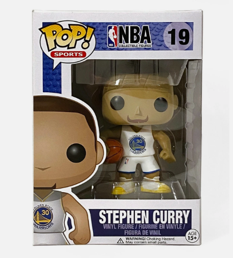 Funko Pop! NBA #19 Stephen Curry White Jersey Vaulted/ Retired