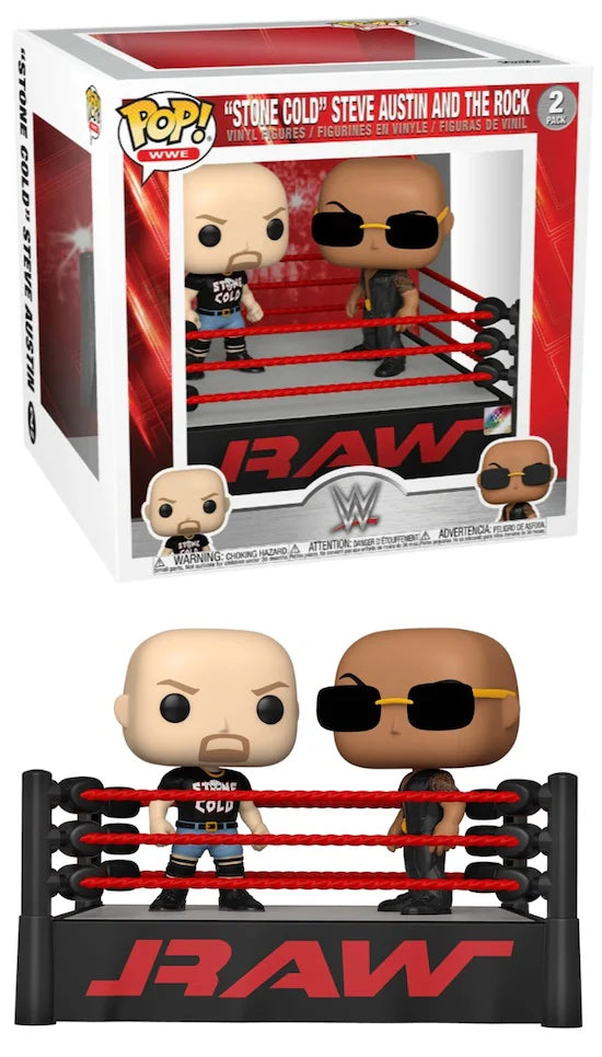 Funko Pop! WWE: "Stone Cold" Steve Austin and the Rock (2-Pack)