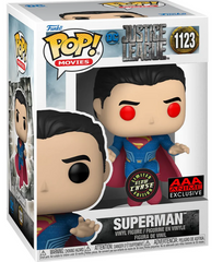 FUNKO POP! DC HEROES JUSTICE LEAGUE SUPERMAN *AAA EXCLUSIVE* #1123 GLOW CHASE