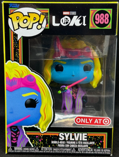 Funko Pop Sylvie 988 Marvel Black Light Target Exclusive Vinyl Figure