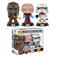 Funko Pop! Tarfful / Unhooded Emperor / Utapau Clone Trooper (3-Pack)