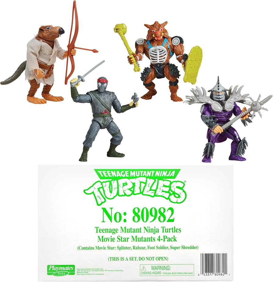 Playmates Toys: Teenage Mutant Ninja Turtles - Movie Star Mutants 4-Pack (sealed)