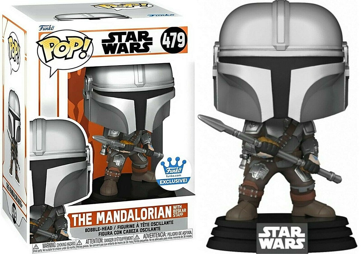 Funko Pop! The Mandalorian with Beskar Staff (Exclusive) #479