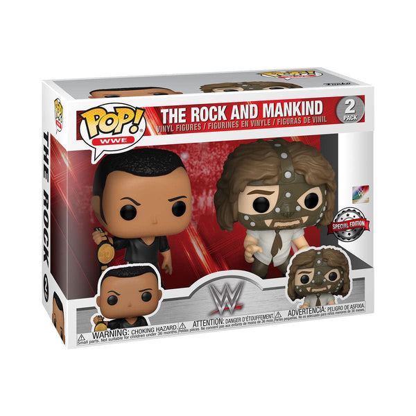 Funko Pop! WWE: The Rock and Mankind (Special Edition) [2-Pack]