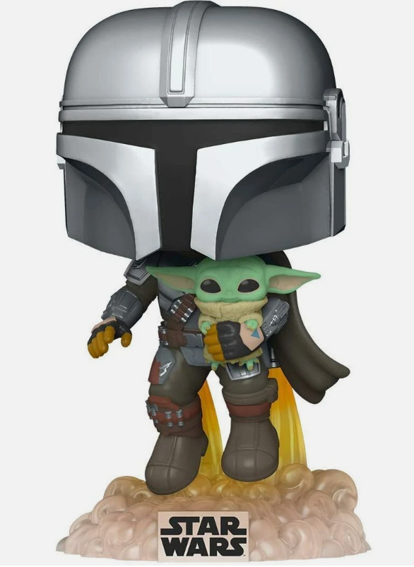 Pop! Star Wars The Mandalorian Flying with Child #402 Figure Funko