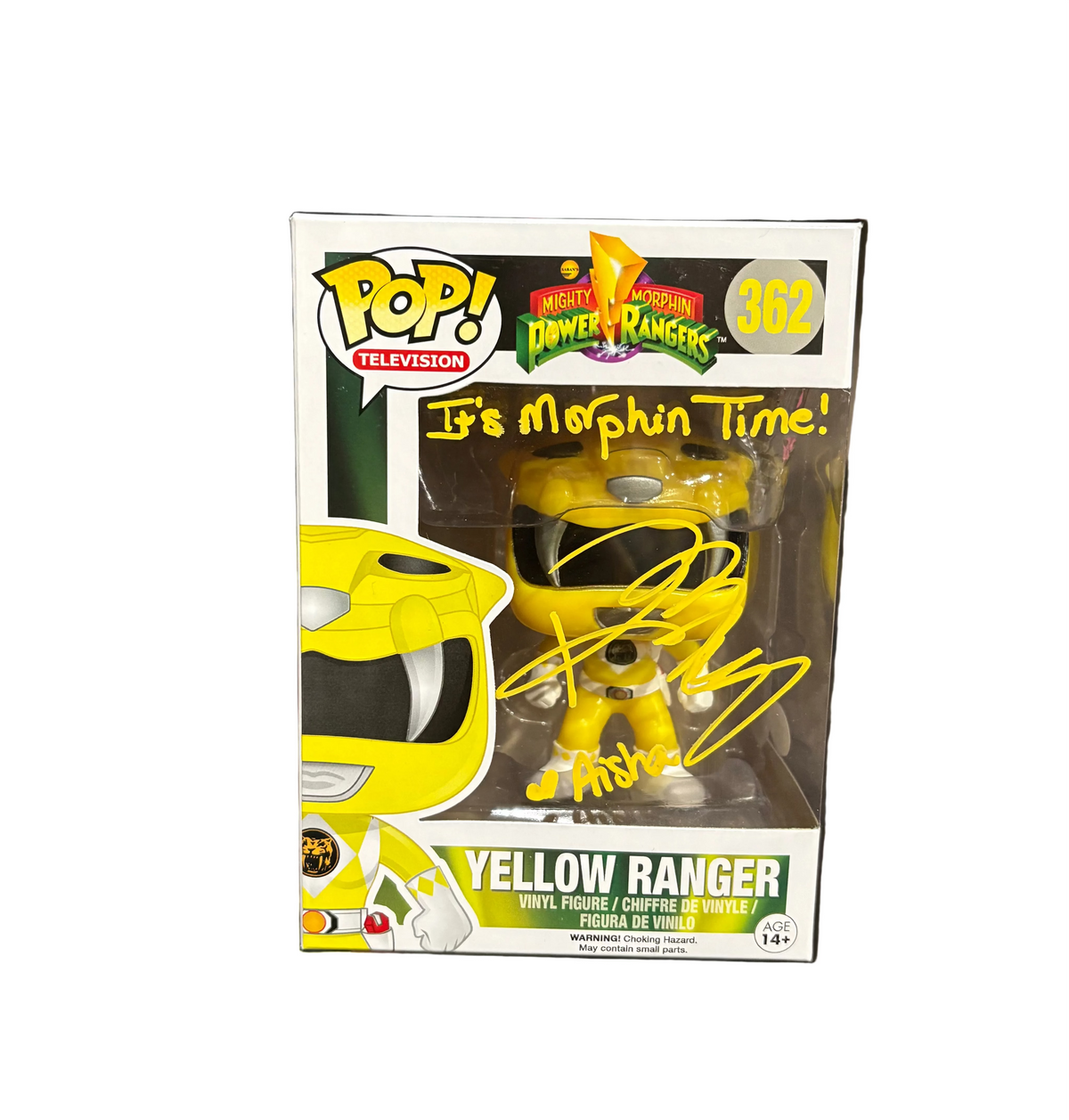 Funko Pop! Power Rangers: Yellow Ranger (Signed by Karan Ashley - COA) #362