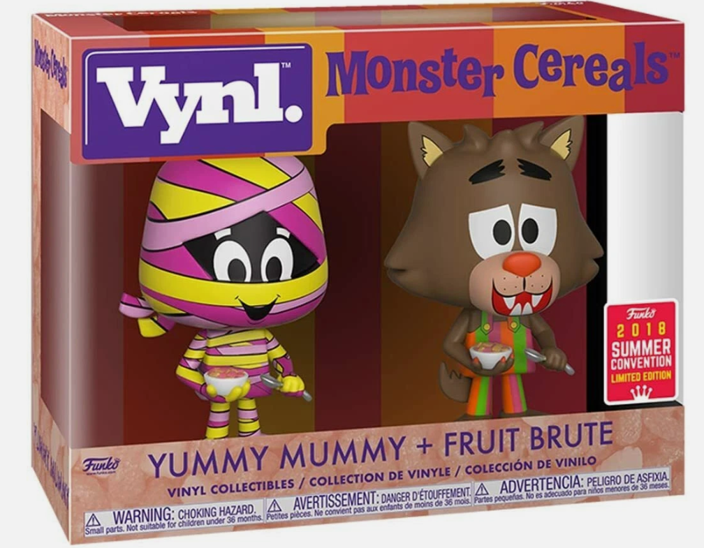 Vynl. Yummy Mummy + Fruit Brute Monster Cereals 2018 FUNKO Convention Limited Ed