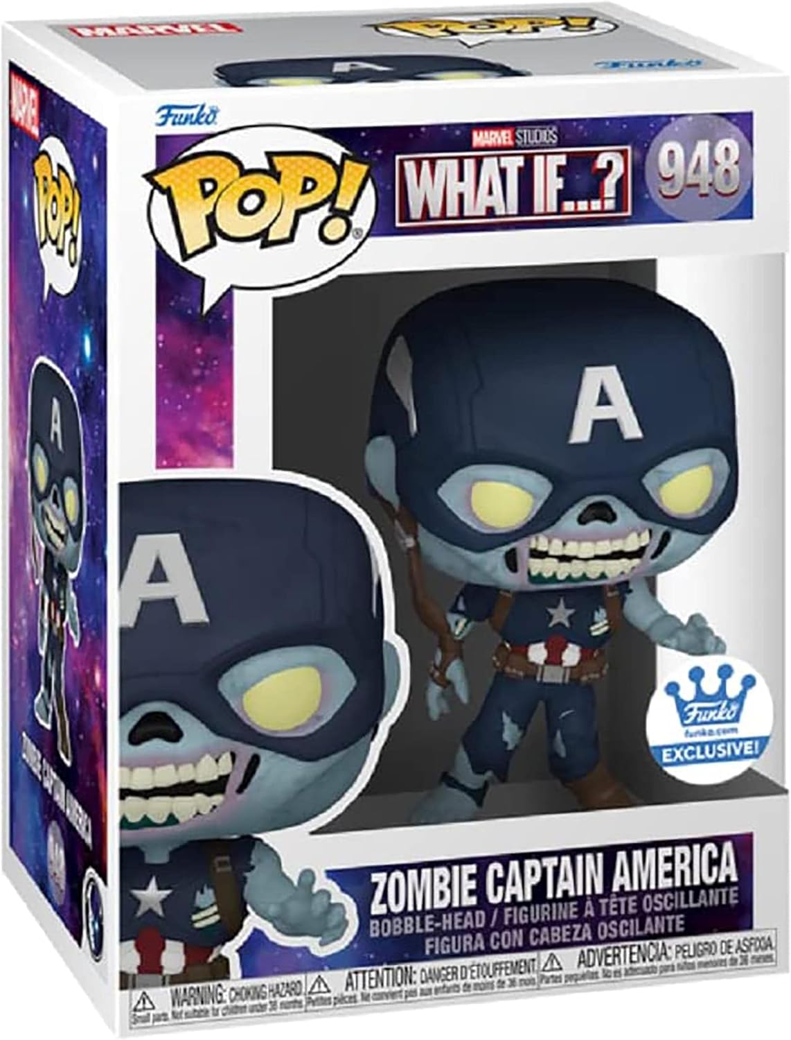 Funko Pop! What If..?: Zombie Captain America (Exclusive) #948