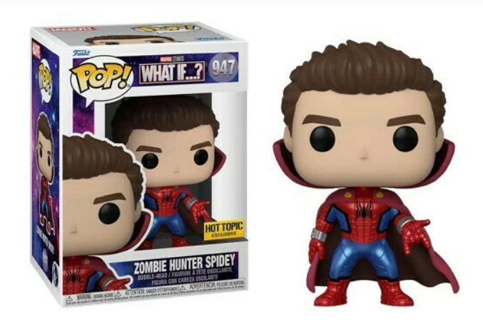 FUNKO POP ZOMBIE HUNTER SPIDEY 947 UNMASKED SPIDER-MAN HOT EXCLUSIVE WHAT IF