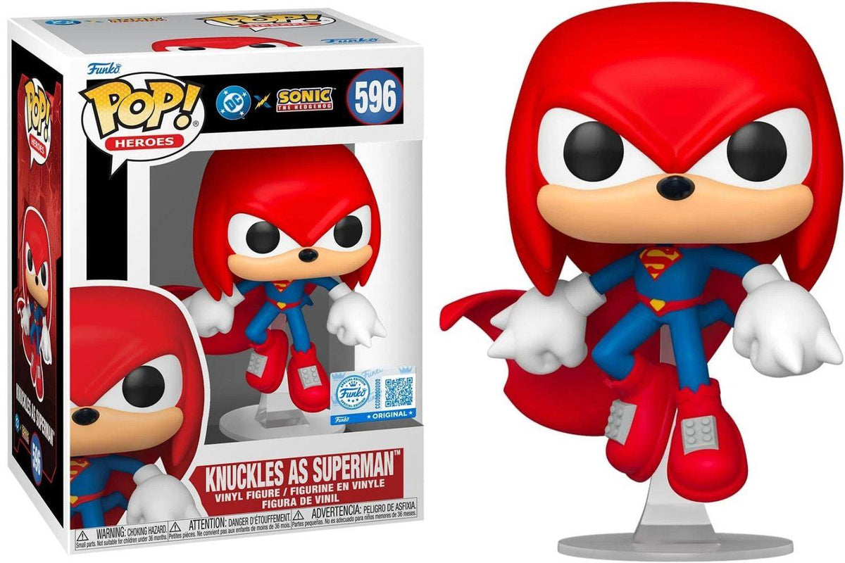 Funko Pop! DC x Sonic the Hedgehog: Knuckles as Superman (Funko Special Edition) #596
