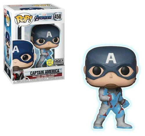 Funko Pop! Avengers Endgame: Captain America (Glows in the Dark) [FYE Exclusive] #450