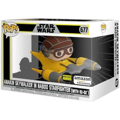 Boxed Star Wars Funko Pop Anakin Skywalker in Naboo Starfighter with R2-D2 number 677