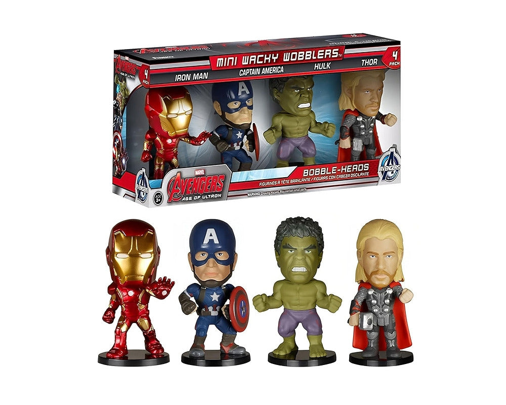 Funko Mini Wacky Wobblers: Avengers age of ultron - Iron Man / Captain America / Hulk / Thor (4-Pack)