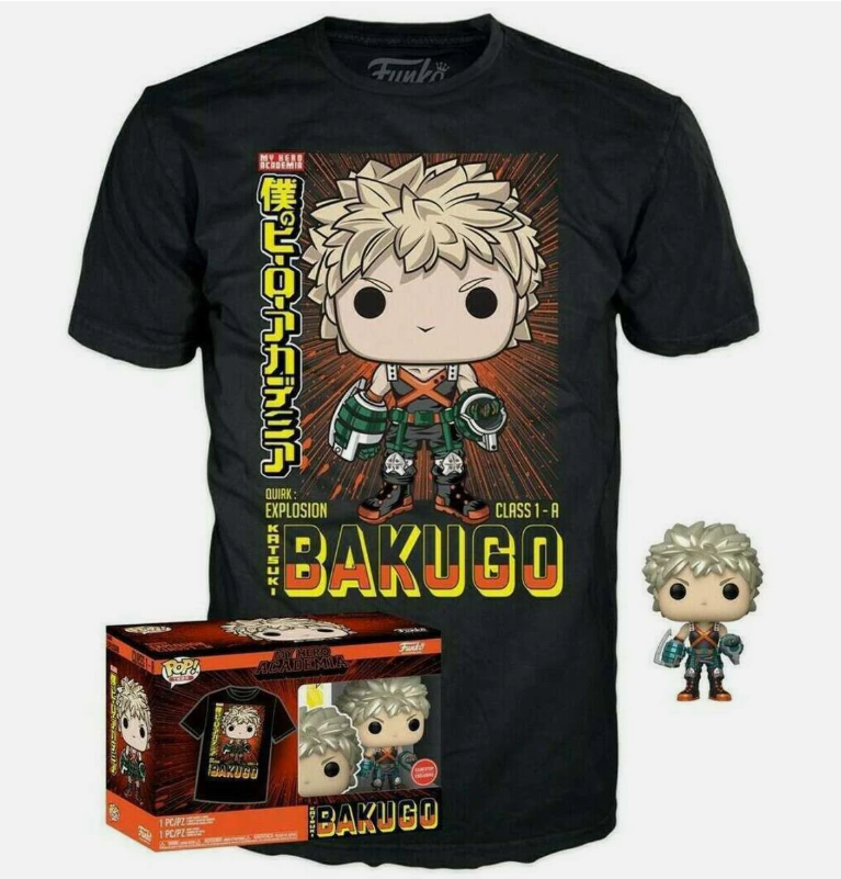 Funko POP! Tees: My Hero Academia - Katsuki Bakugo (GameStop)[POP! & Tee] Medium Size