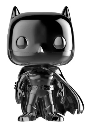 Funko Pop! DC Super Heroes #144 Batman Black Chrome [Fall Convention Exclusive]